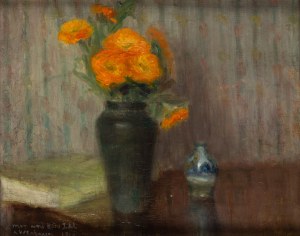 Abram (Abraham, Albert) Weinbaum (Wenbaum) (1890 Kamieniec Podolski - 1943 Sobibor concentration camp), Still life with a bouquet of flowers in a vase, 1910
