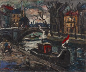 Maurice Vagh-Weinmann (1899 - 1966 ), City landscape with river