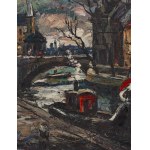 Maurice Vagh-Weinmann (1899 - 1966 ), Pejzaż miejski z rzeką