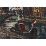 Maurice Vagh-Weinmann (1899 - 1966 ), Pejzaż miejski z rzeką