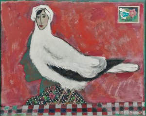 Stanislaw Michal WÓJTOWICZ (1920-1991), I dedicate to you and send you with kisses my lovebird, 1975