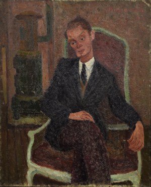 Jadwiga MAZIARSKA (1916-2003), Portrait of a Man, 1944