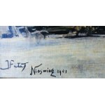 Julian Fałat (1859-1929) „Chata w Nieświeżu 1901),
