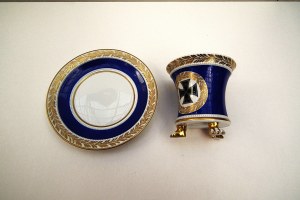 Collector's patriotic cup + saucer from limited edition by KPM Berlin ,