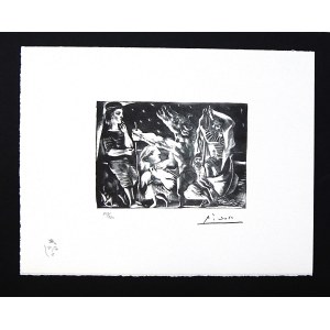 Pablo PICASSO (1881 - 1973) Stary minotaur prowadzony przez małą dziewczynkę z gołębiem