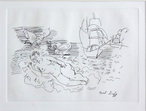 Raoul Dufy(1877-1953),The little bathing butterfly(La Petite Baigneuse aux Papillone)