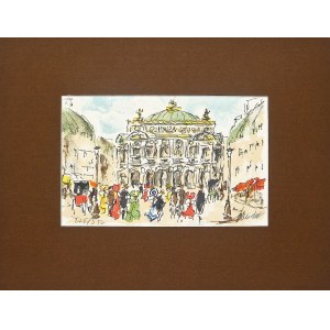 Urbain Huchet (1930 - 2014) Paryż, Plac de la Opera, 1977