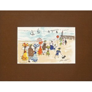 Urbain Huchet (1930 - 2014) Breatania, Plage de la Torche, 1977