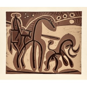 Pablo Picasso (1881-1973) - Picador et Taureau 1963 z cyklu Tauromachia - Linocut 1963