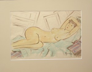 Tymon Niesiołowski(1882-1965),Lying nude
