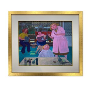 Jacek Palucha (b. 1966), At the barber's, 2025