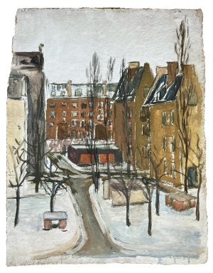Prof. Bohdan BOROWSKI (1923-1989), View from the window of the studio on the old town in Gdansk.