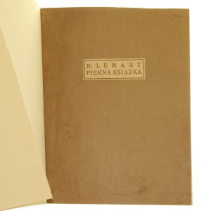 Beautiful book by Bonaventura Lenart [FROM THE BOOK COLLECTION OF RYSZARD ZIEMBY / 1920].
