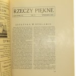 Rzeczy Piękne Organ Muzeum Przemysłowego w Krakowie Nr 9 / 1927 ed. by Kazimierz Witkiewicz [FROM THE BOOK COLLECTION OF RYSZARD ZIEMBY].