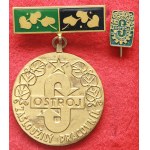 Vzorní a zasloužilý pracovníci. Zasloužilý pracovník fy OSTROJ (Opava) + miniatura