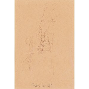 Zdzisław Beksiński (1929 Sanok - 2005 Warszawa), Bez tytułu (Postać), 1988