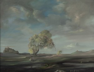 Henryk Kozakiewicz (1936 - 1985 ), Landscape with a tree