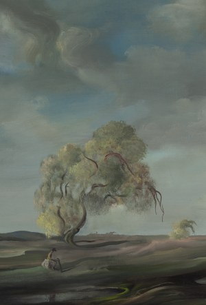 Henryk Kozakiewicz (1936 - 1985 ), Landscape with a tree