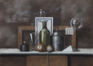 Borys Michalik (1969 Czestochowa - 2018 Chęstochowa), Still life with a bottle