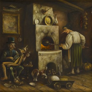 Dariusz Milinski (b. 1957), Pinocchio with his family, 1993