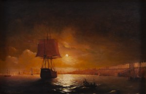 Andrzej Stypułkowski (1940 - 2019), Nocturne with a ship