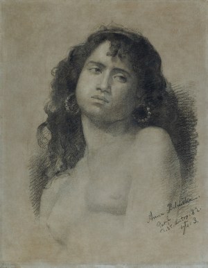 Bilińska - Bohdanowiczowa Anna, PORTRET MODELKI – CYGANKA, 25 XI 1882