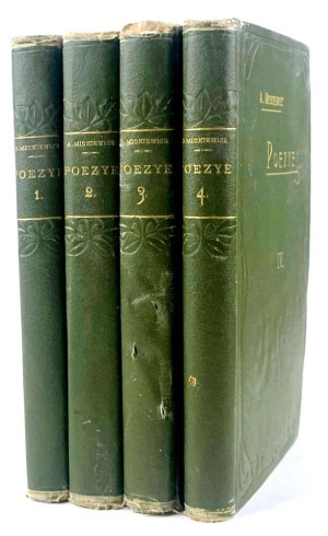 MICKIEWICZ - POEZJE vol.1-4. Warsaw 1900