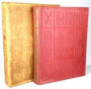 TEN YEARS OF RENEWED POLAND Commemorative Book 1918-1928. exemple in signed binding. Robert Jahoda