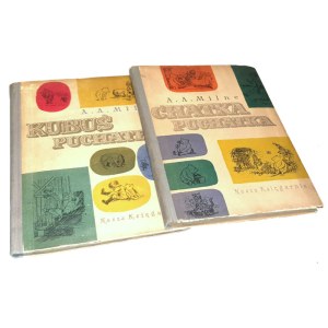 MILNE- KUBUŚ PUCHATEK oraz CHATKA PUCHATKA wyd. 1954r. ilustracje