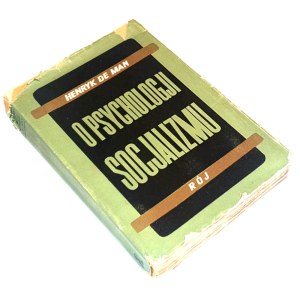 DE MAN - O PSYCHOLOGJI SOCJALIZMU wyd. 1937