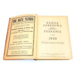 KSIĘGA ADRESOWA MIASTA STOŁECZNEGO POZNANIA na rok 1930