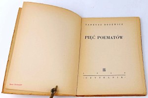 RÓŻEWICZ-FIVE POEMS, 1st ed.