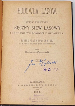 BRZEZIŃSKI - HODOWLA LASÓW PART 1-2, 1884-92