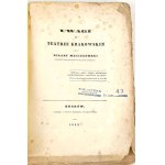 MECISZEWSKI- COMMENTI SUL TEATRO A KRAKÓW 1843