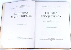 PASHKEVICH - DISSECTION TECHNIQUE. Warsaw 1923