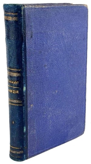 ZALESKI- POEZYE vol.1 published in 1877, period half leather