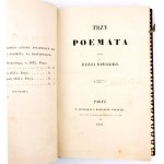 SŁOWACKI- TRZY POEMATA. Wyd.1, Paryż 1839