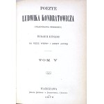 KONDRATOWICZ [SYROKOMLA]- POEZYE 10 wol. [komplet] 1872