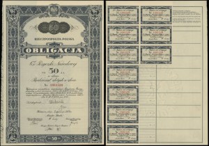 Republic of Poland (1918-1939), set of 2 bonds of the 6% National Loan, 2.01.1934