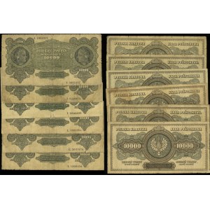 Polska, zestaw: 6 x 10.000 złotych, 11.03.1922