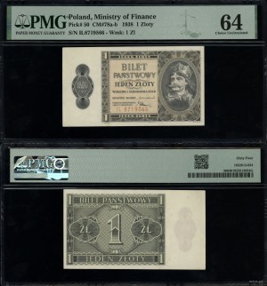 Poland, 1 zloty, 1.10.1938