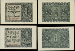 Poland, set: 2 x 1 gold, 1.08.1941