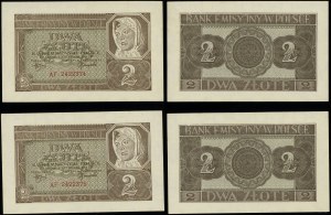 Poland, set: 2 x 2 gold, 1.08.1941