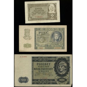 Polska, zestaw 9 banknotów, 1.03.1940