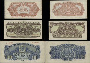 Poland, set of 3 banknotes (in OBVIOUS clause), 1944