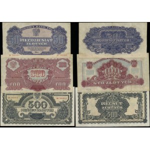 Polska, zestaw 3 banknotów (w klauzuli OBOWIĄZKOWYM), 1944