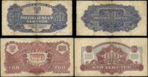 Poland, set: 50 and 100 zloty, 1944