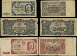 Poland, set of 3 banknotes, 1944-1948
