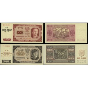 Polska, zestaw: 100 i 500 złotych z okolicznościowym nadrukiem PTN