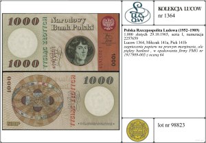 Poland, 1,000 zloty, 29.10.1965